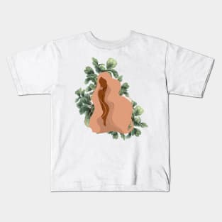 Plant lady abstract illustration 1 Kids T-Shirt